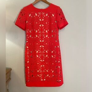 Katherine Kelly Red/Orange Cut Out Dress